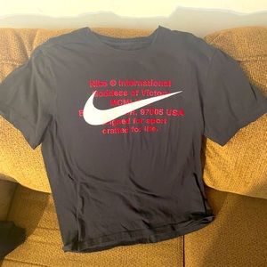 Womens black red an white Nike shirt